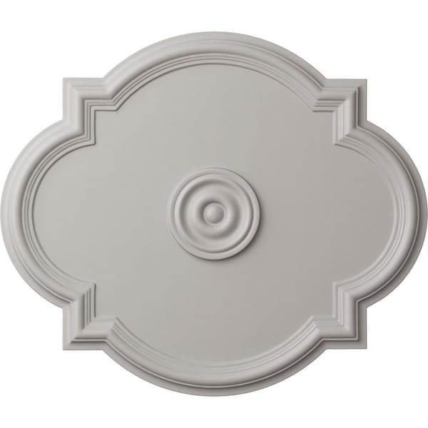 Ekena Millwork Waltz Ceiling Medallion (Fits Canopies up to 5 1/4"), 24"W x 20 1/2"H x 1 1/8"P, Ultra Pure White CM24WAUWF - main